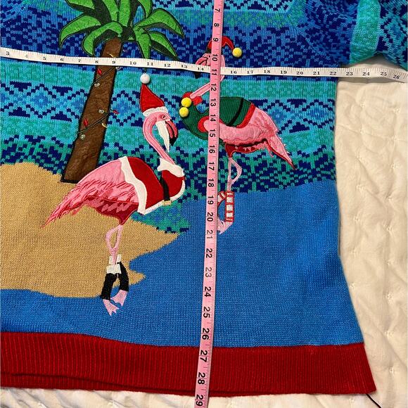 Jolly Sweaters Flamingo LED Christmas Crewneck Sweater - Picture 6 of 7